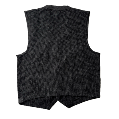 Polo Ralph Lauren Grey Tweed Herringbone Waistcoat (Wool) - L