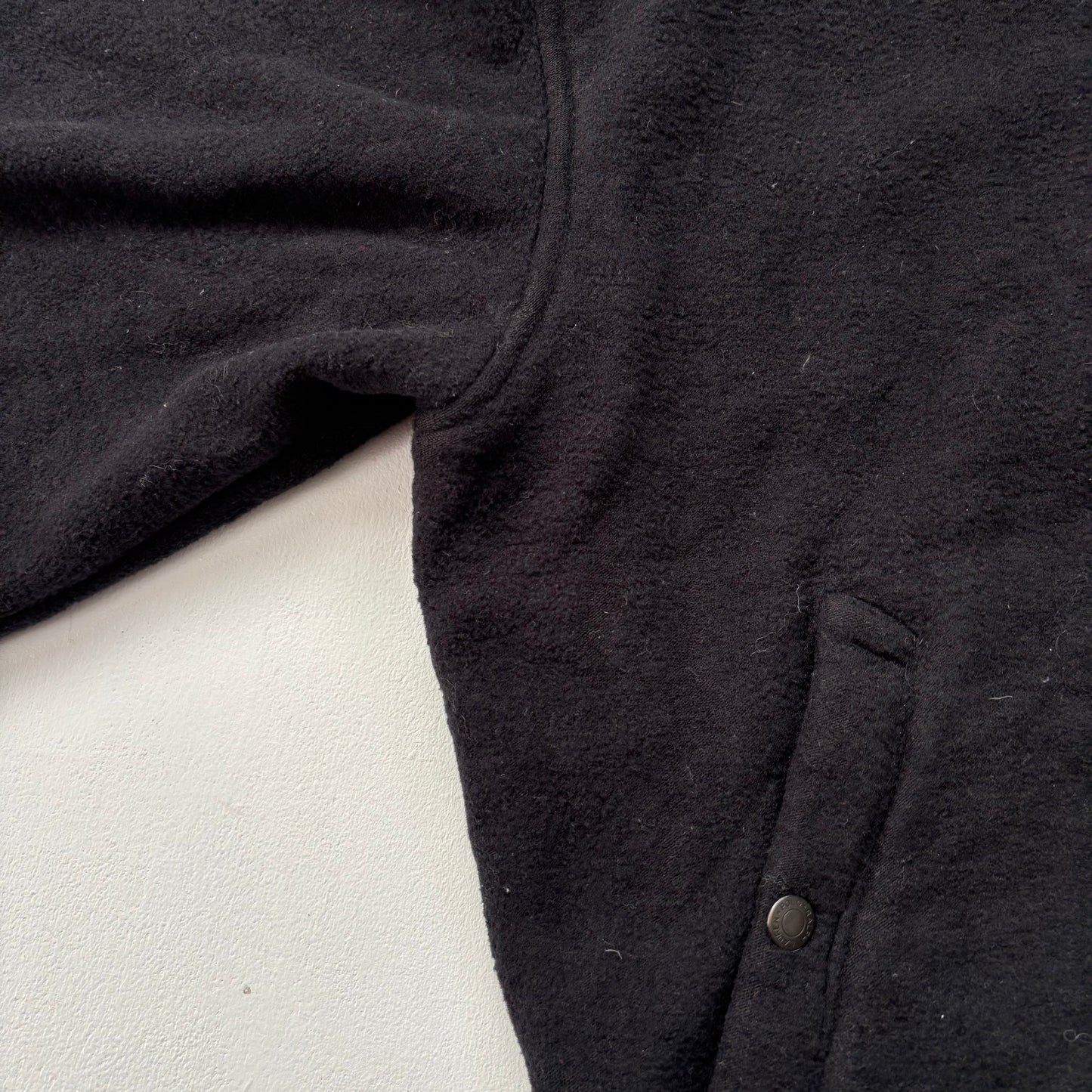 Ralph Lauren Polo Sport Sheepskin Collar Black Bomber Jacket (Wool Blend) - M