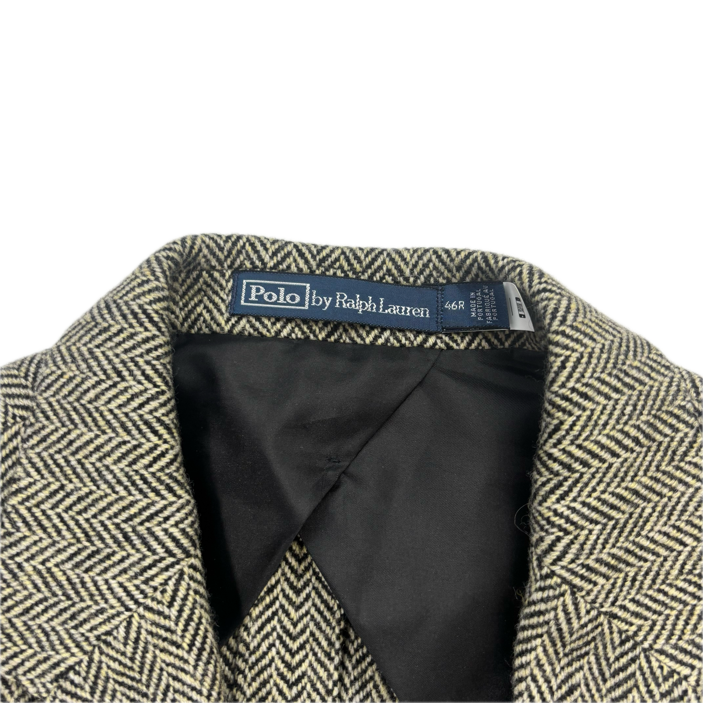 Polo Ralph Lauren Grey Herringbone Blazer Sports Coat (Wool Nylon) - 46R