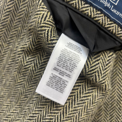 Polo Ralph Lauren Grey Herringbone Blazer Sports Coat (Wool Nylon) - 46R