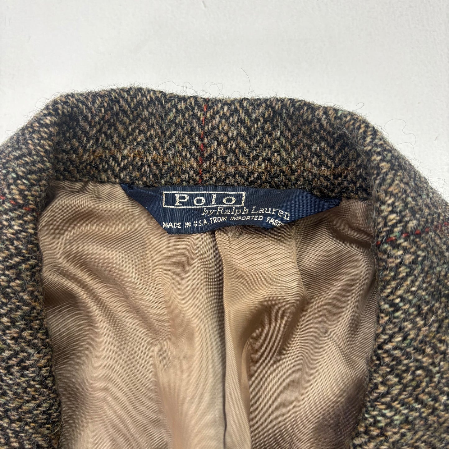 Polo Ralph Lauren Dark Green Herringbone Tweed Blazer Sports Coat Wool - 42R