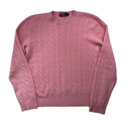 Polo Ralph Lauren Light Pink Cableknit Jumper (Cashmere) - XXL