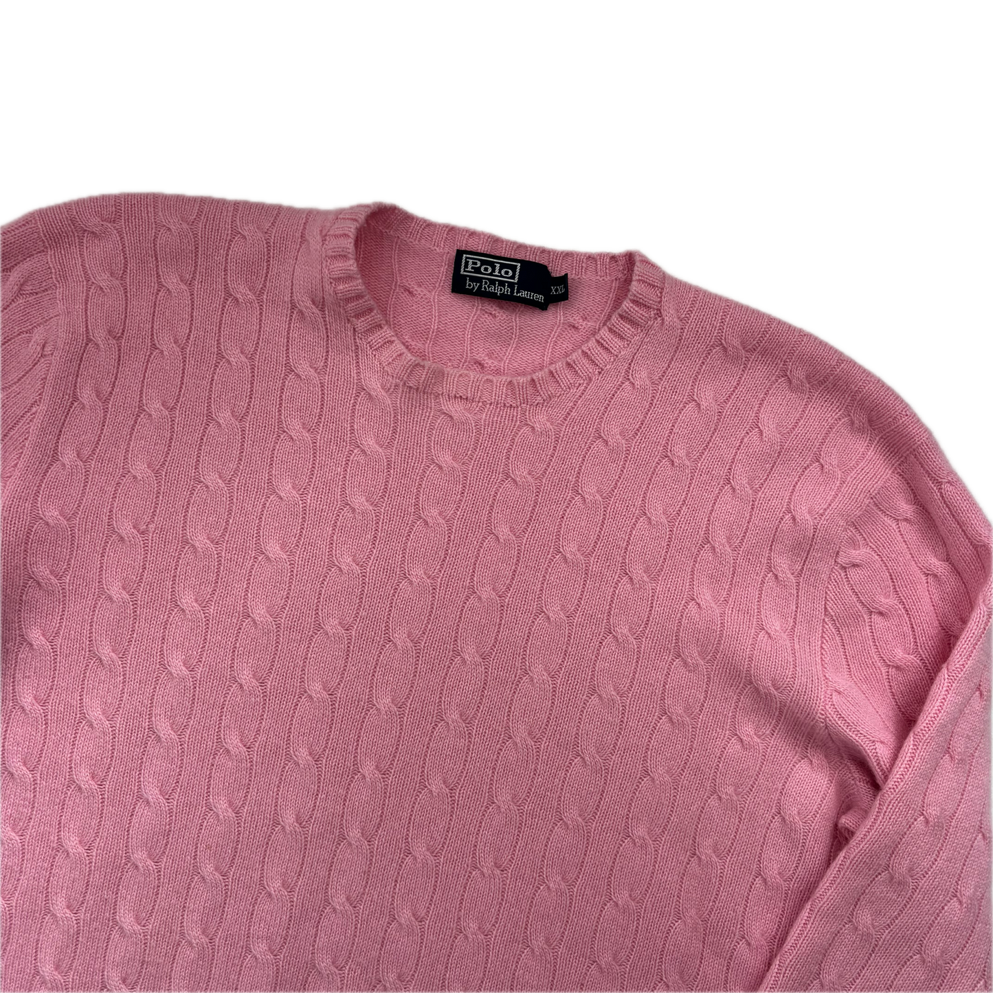 Polo Ralph Lauren Light Pink Cableknit Jumper (Cashmere) - XXL
