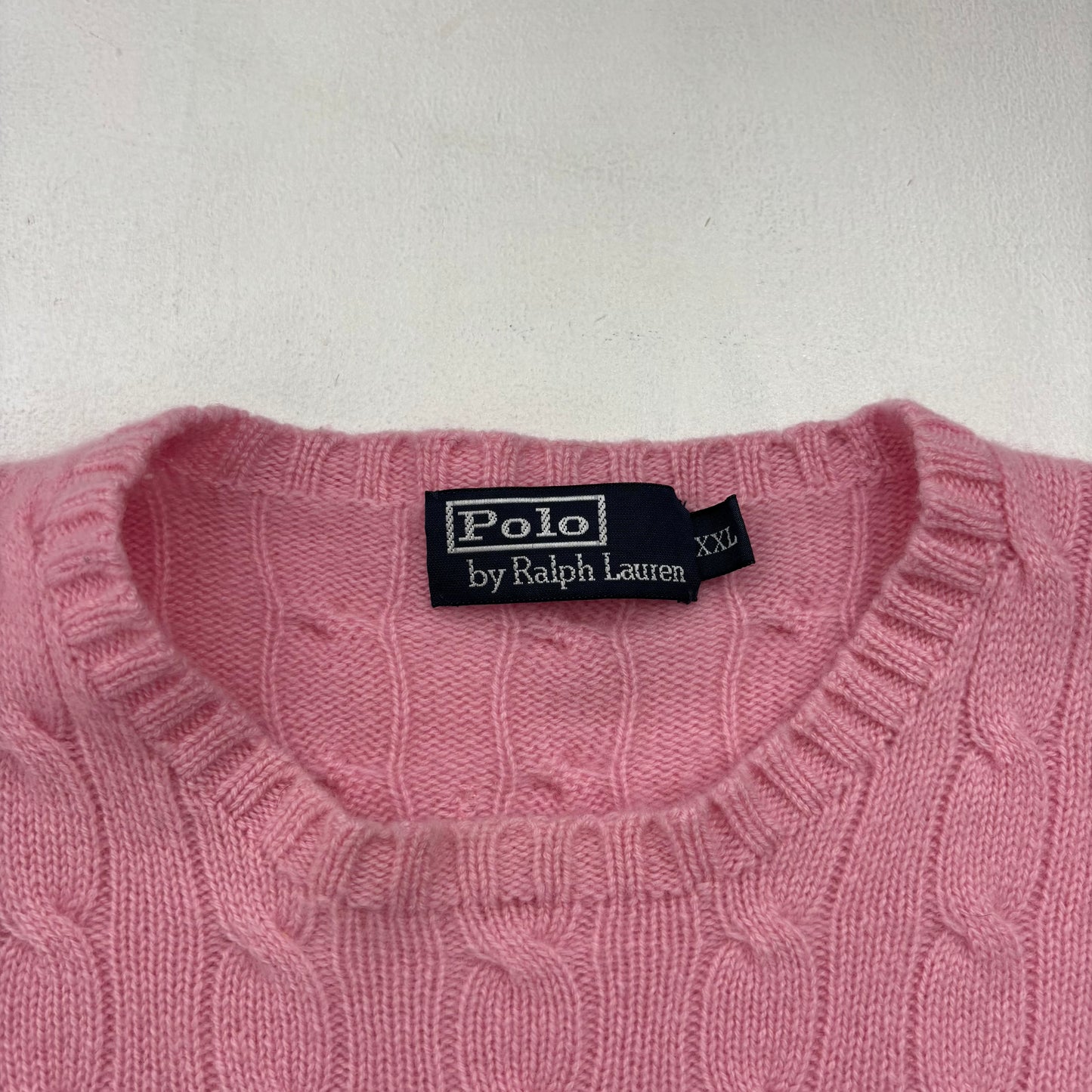 Polo Ralph Lauren Light Pink Cableknit Jumper (Cashmere) - XXL
