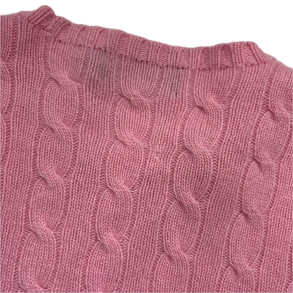 Polo Ralph Lauren Light Pink Cableknit Jumper (Cashmere) - XXL
