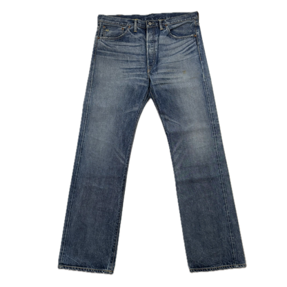 RRL Ralph Lauren Blue Jeans Straight Leg Shuttle Woven Selvedge Denim - 36x34