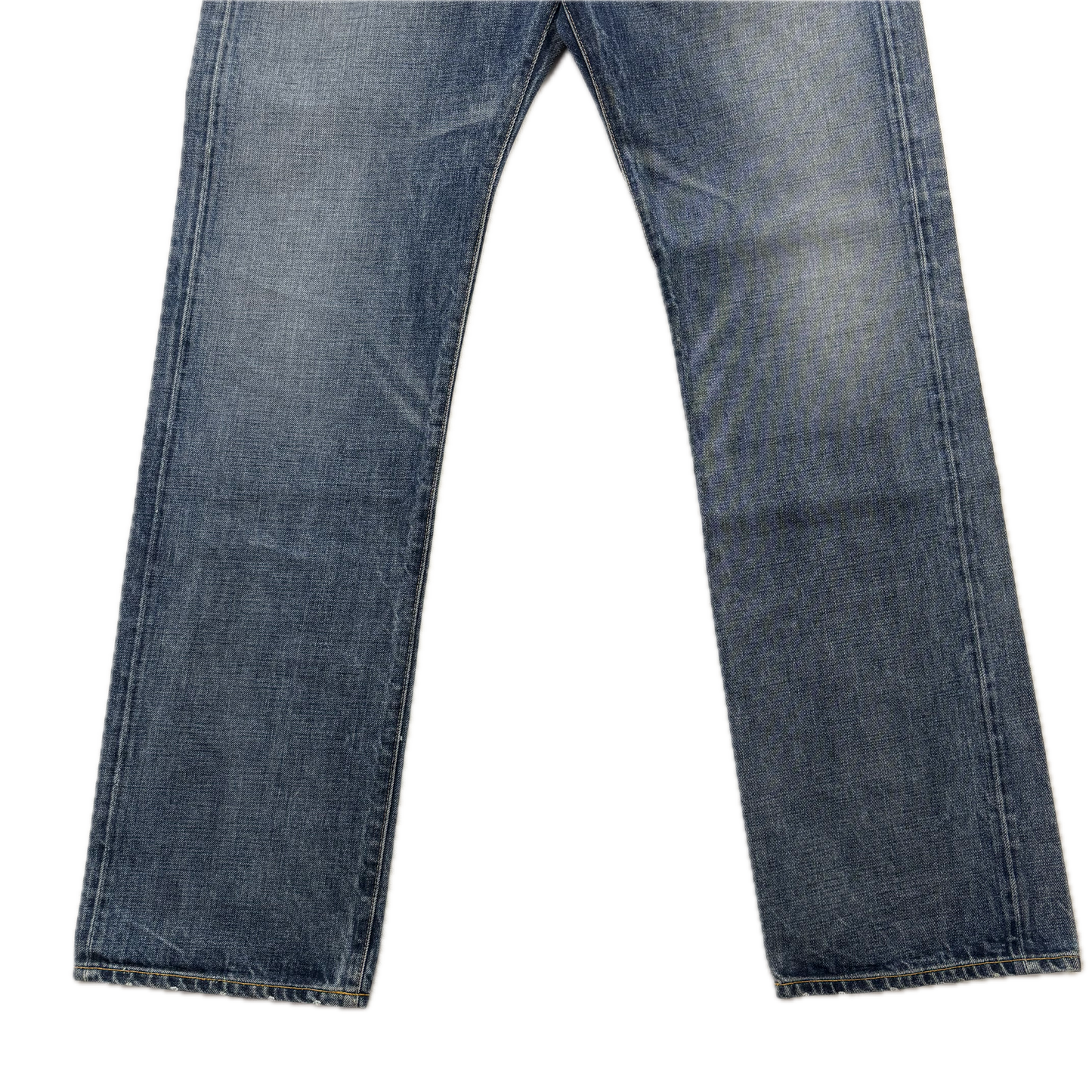 RRL Ralph Lauren Blue Jeans Straight Leg Shuttle Woven Selvedge Denim - 36x34