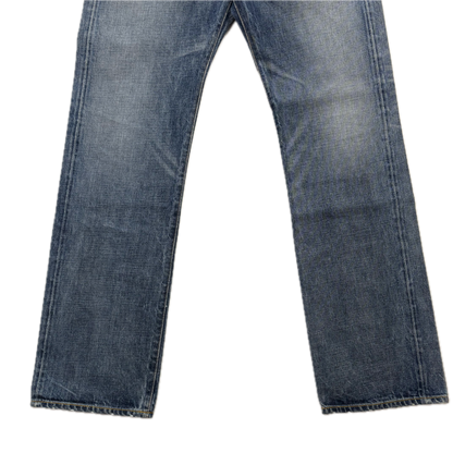 RRL Ralph Lauren Blue Jeans Straight Leg Shuttle Woven Selvedge Denim - 36x34