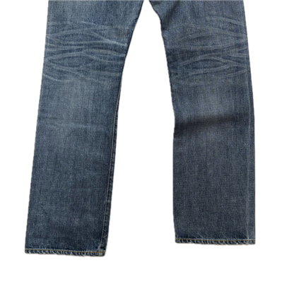 RRL Ralph Lauren Blue Jeans Straight Leg Shuttle Woven Selvedge Denim - 36x34