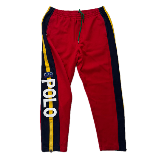 Polo Hi-Tech Red Joggers Track Pants Retro - XL