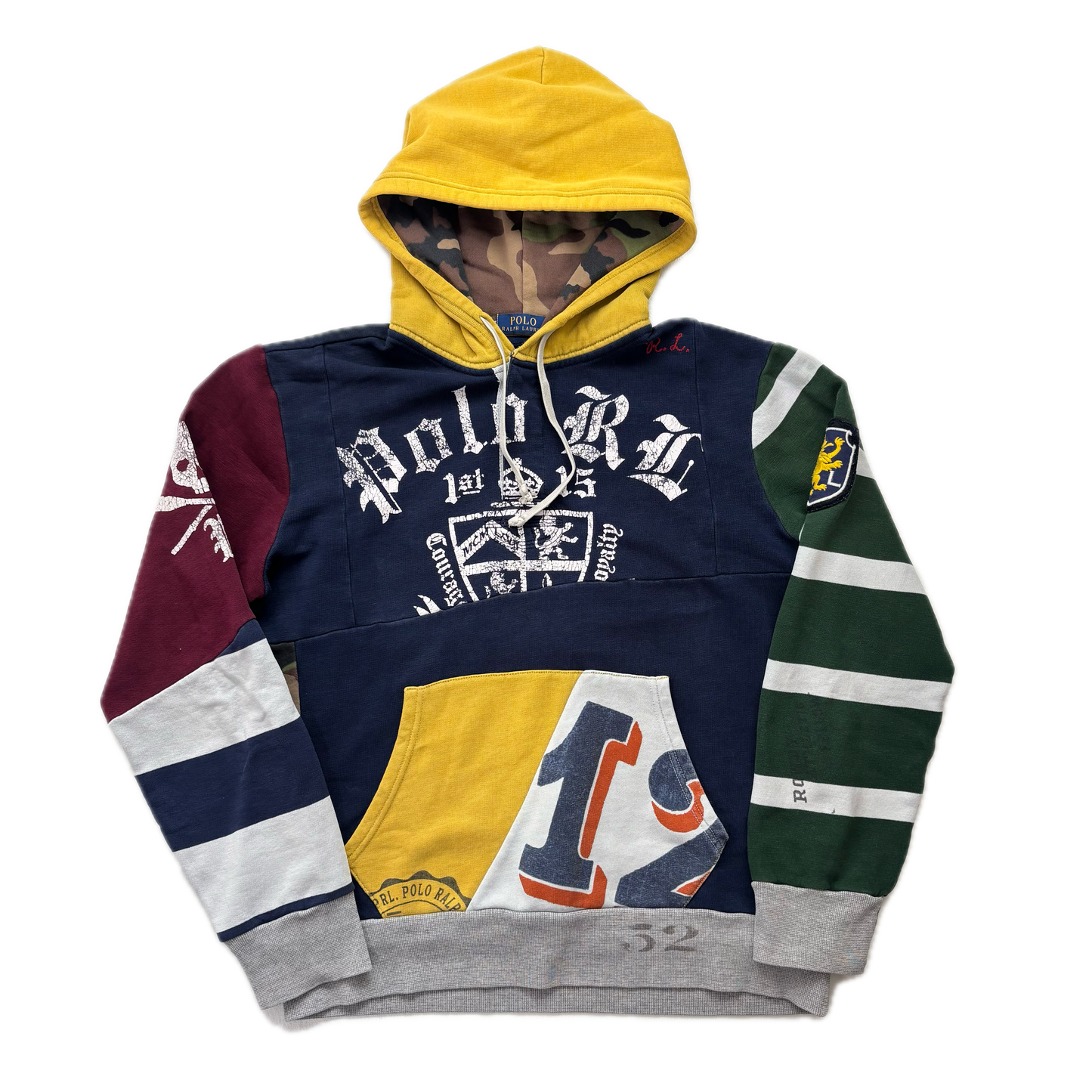 Polo Ralph Lauren Patchwork Varsity Hoodie - M
