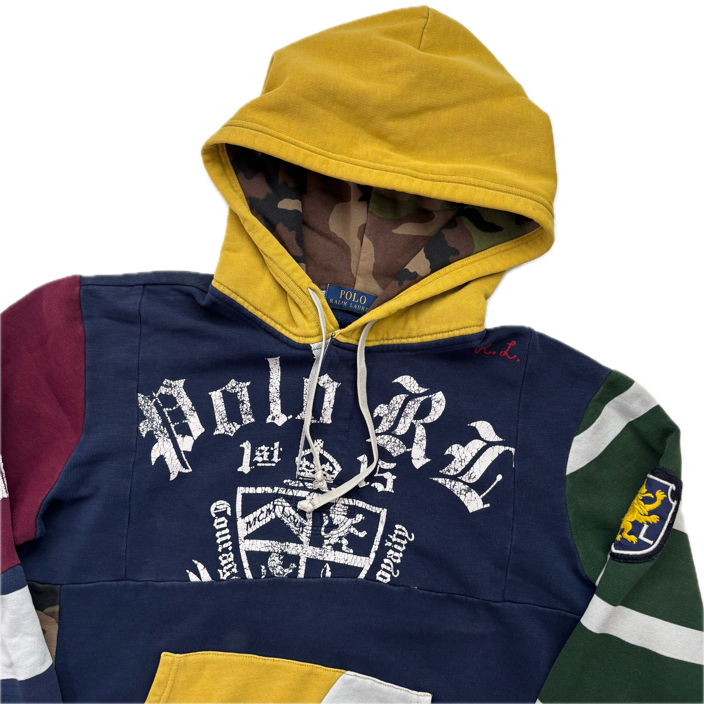 Polo Ralph Lauren Patchwork Varsity Hoodie - M
