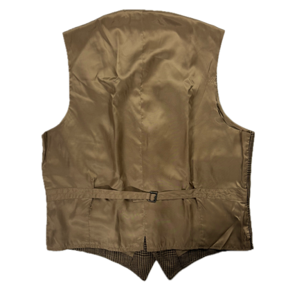 Polo Ralph Lauren Brown Glen Plaid Waistcoat (Linen) - XXL