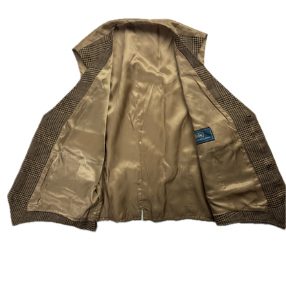Polo Ralph Lauren Brown Glen Plaid Waistcoat (Linen) - XXL
