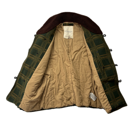 Ralph Lauren Denim Supply Green Jacquard Pattern Sherpa Collar Jacket - L