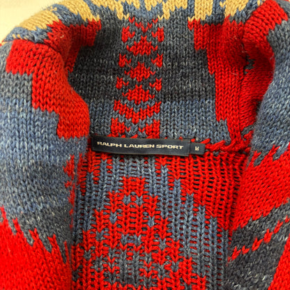 Ralph Lauren Sport Aztec Cardigan Southwestern Belted - M