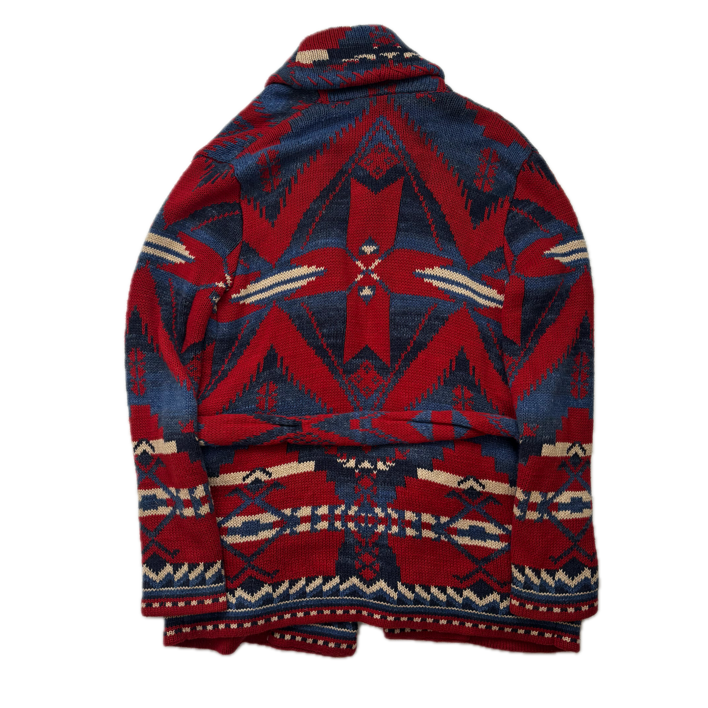 Ralph Lauren Sport Aztec Cardigan Southwestern Belted - M