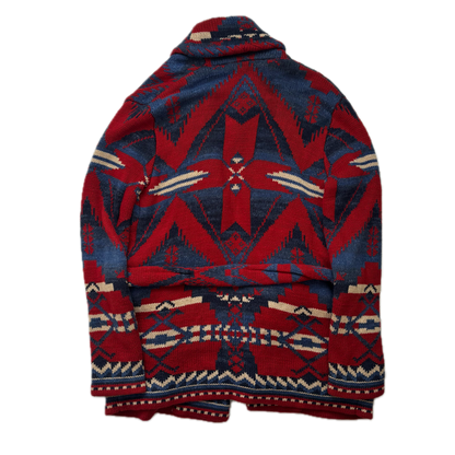 Ralph Lauren Sport Aztec Cardigan Southwestern Belted - M