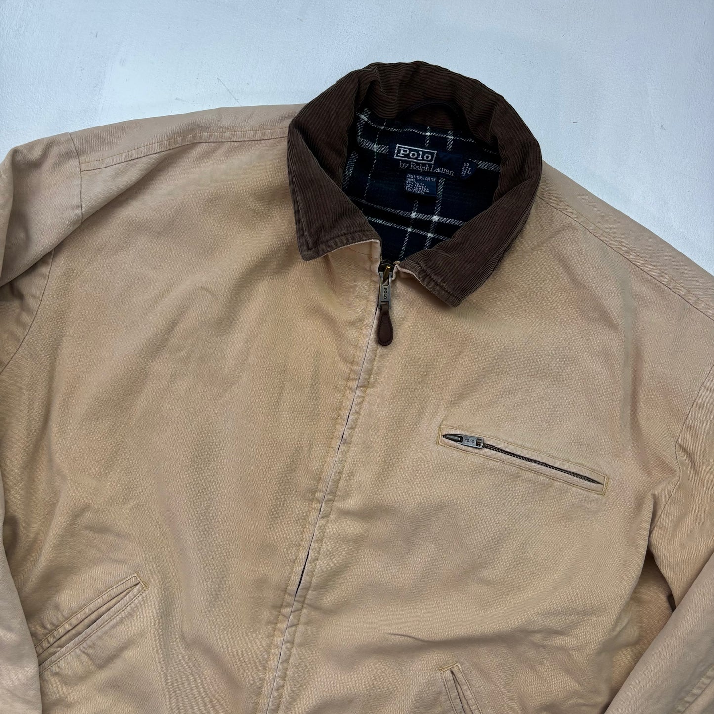 Polo Ralph Lauren Beige Tan Detroit Workwear Jacket - L