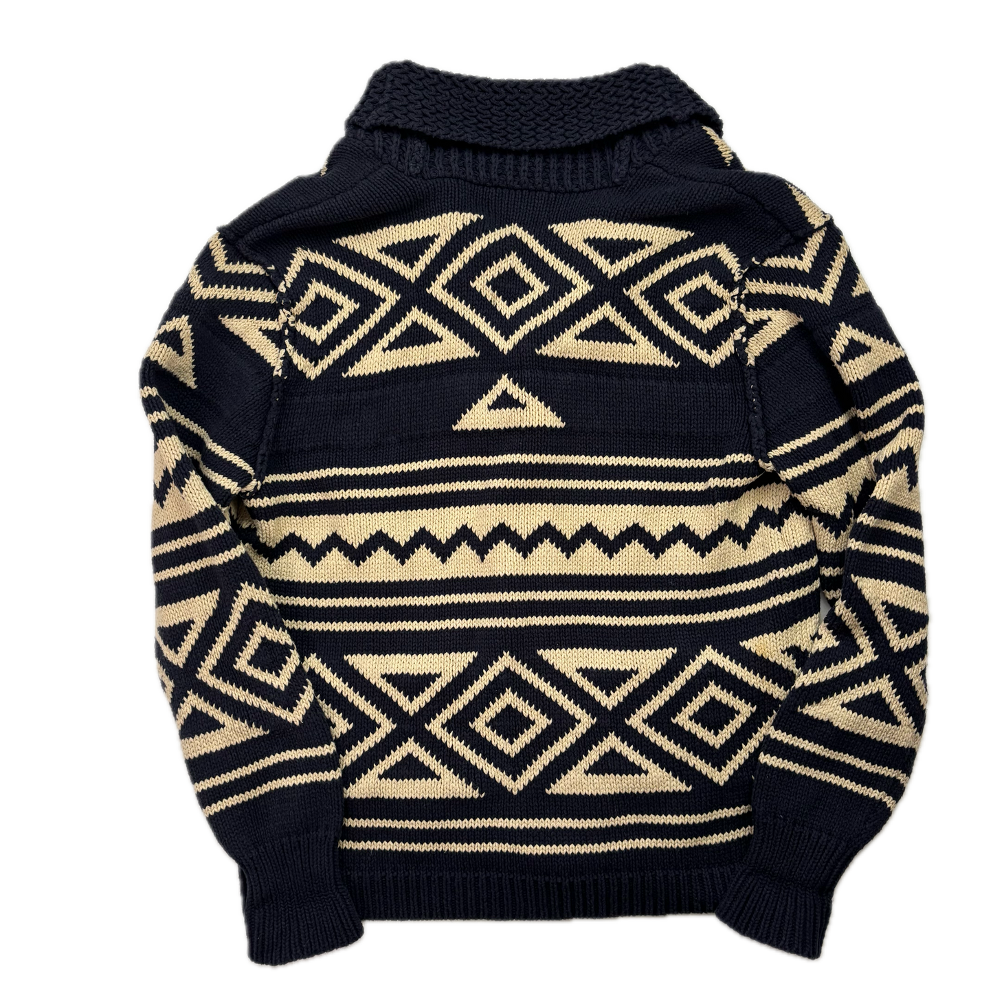 Denim & Supply Navy Beige Aztec Cardigan - L