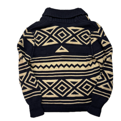Denim & Supply Navy Beige Aztec Cardigan - L