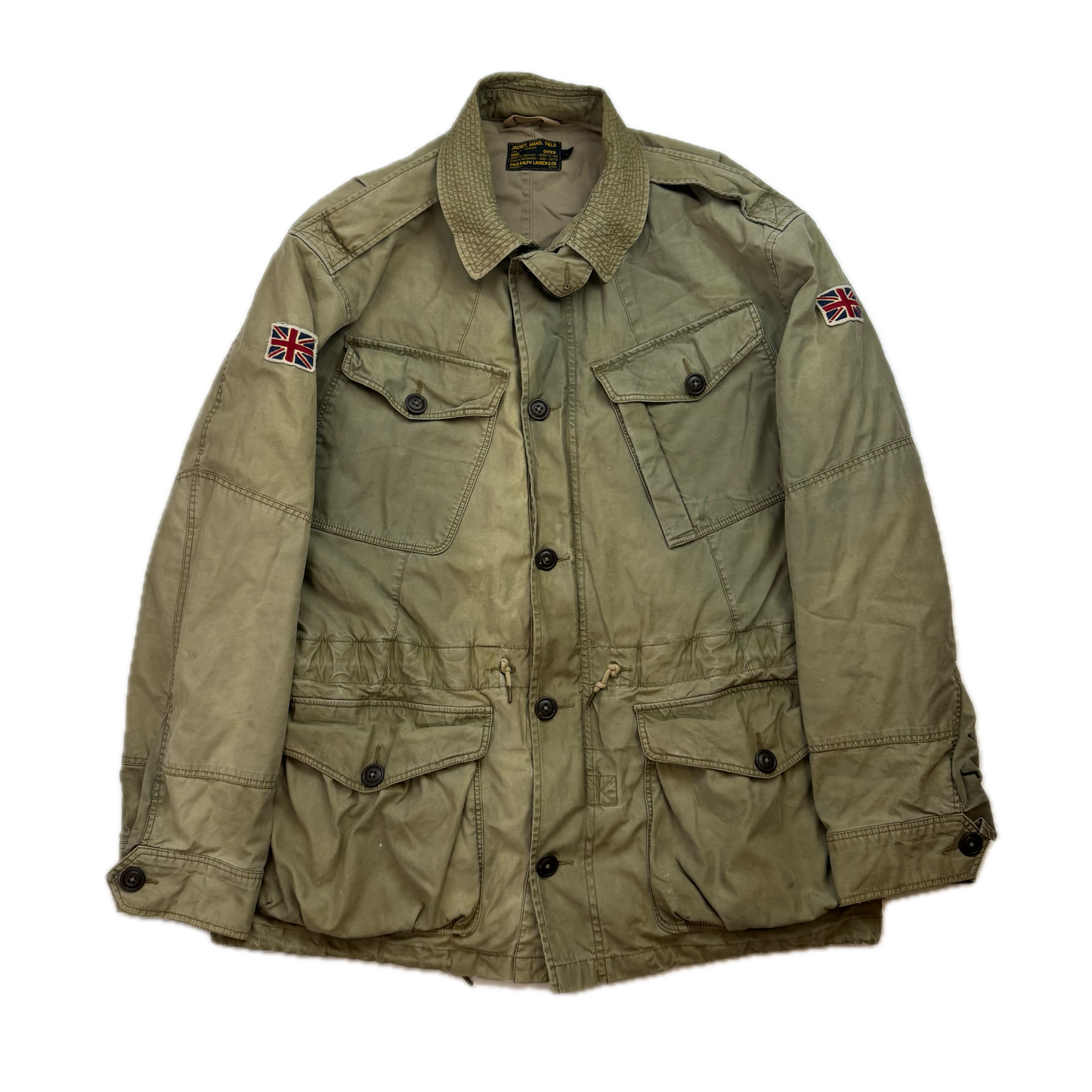Polo Ralph Lauren Green Military Parka Union Jack - L