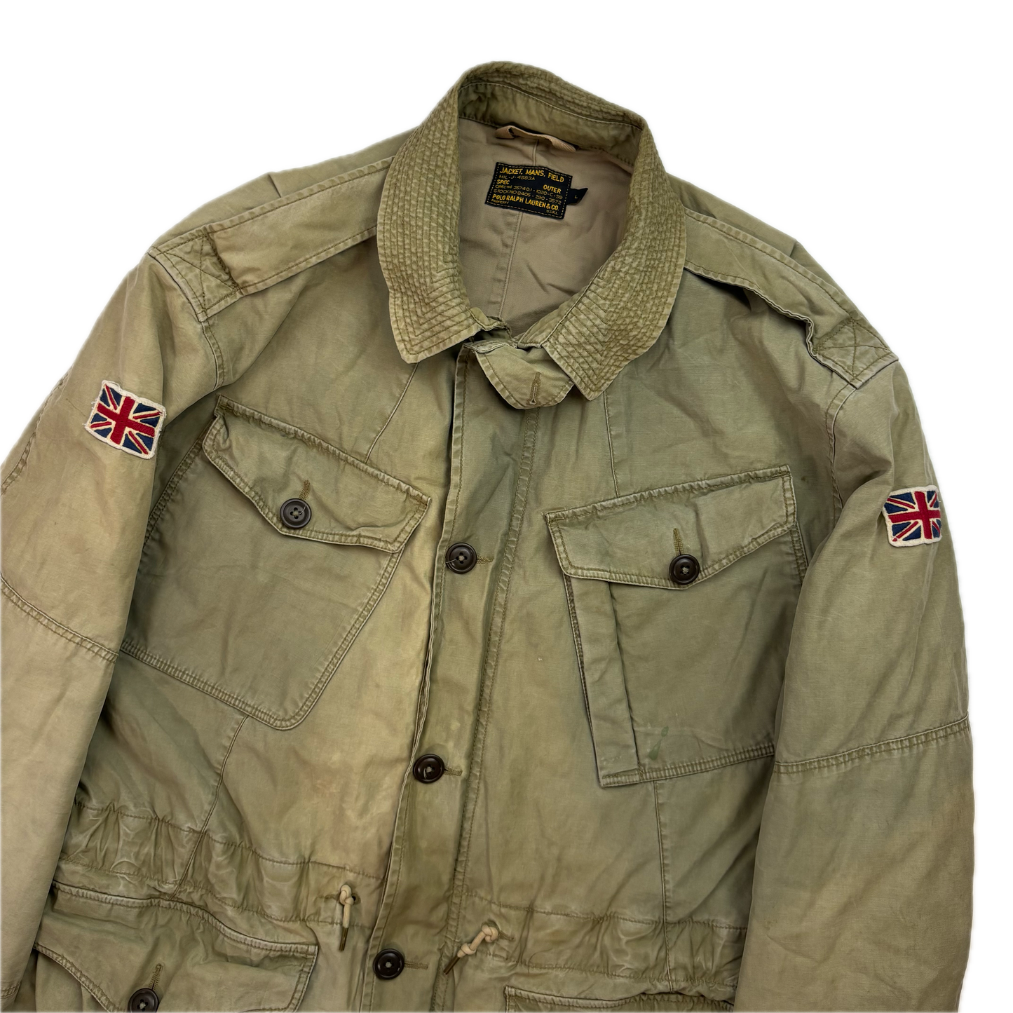 Polo Ralph Lauren Green Military Parka Union Jack - L