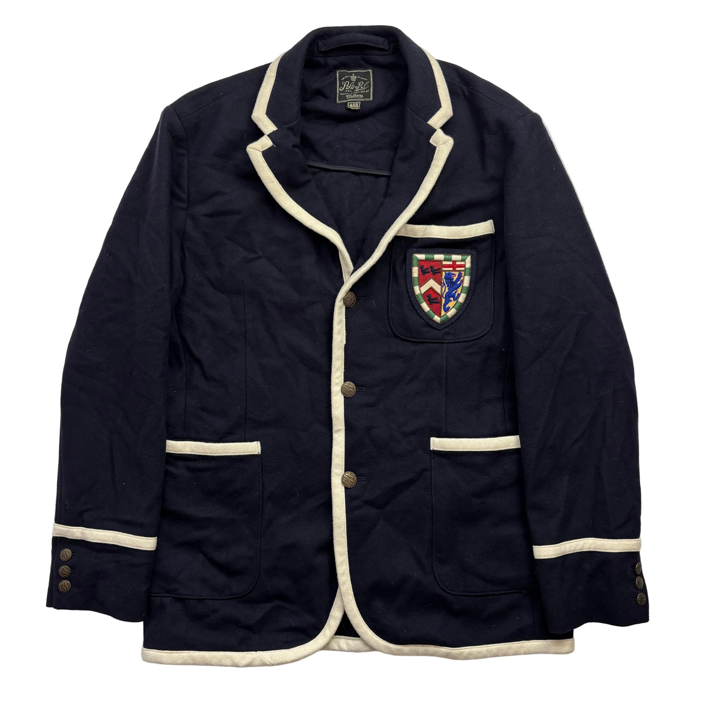 Polo Ralph Lauren Navy Crest Sports Jacket Blazer - 42R