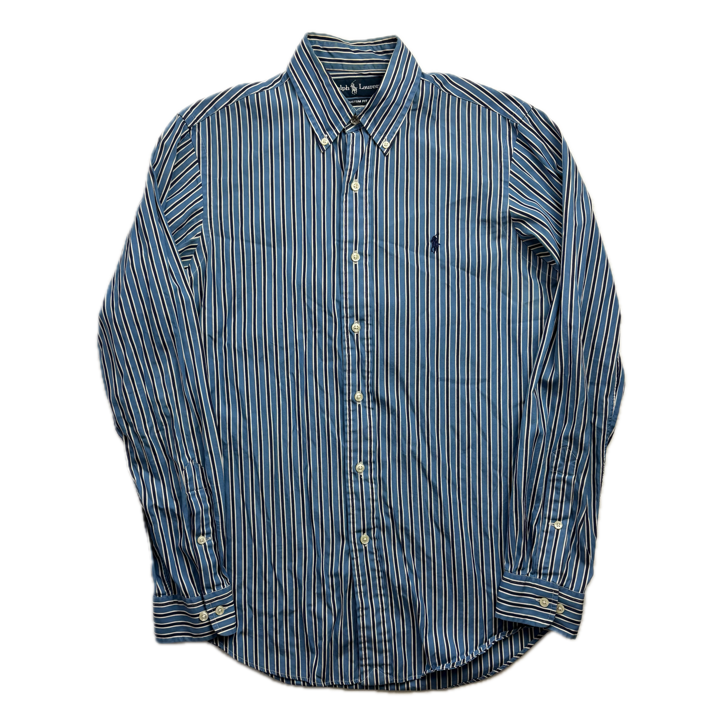 Polo Ralph Lauren Blue Striped Shirt - 14 1/2 S