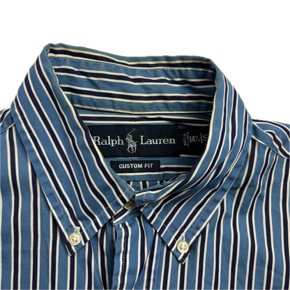 Polo Ralph Lauren Blue Striped Shirt - 14 1/2 S