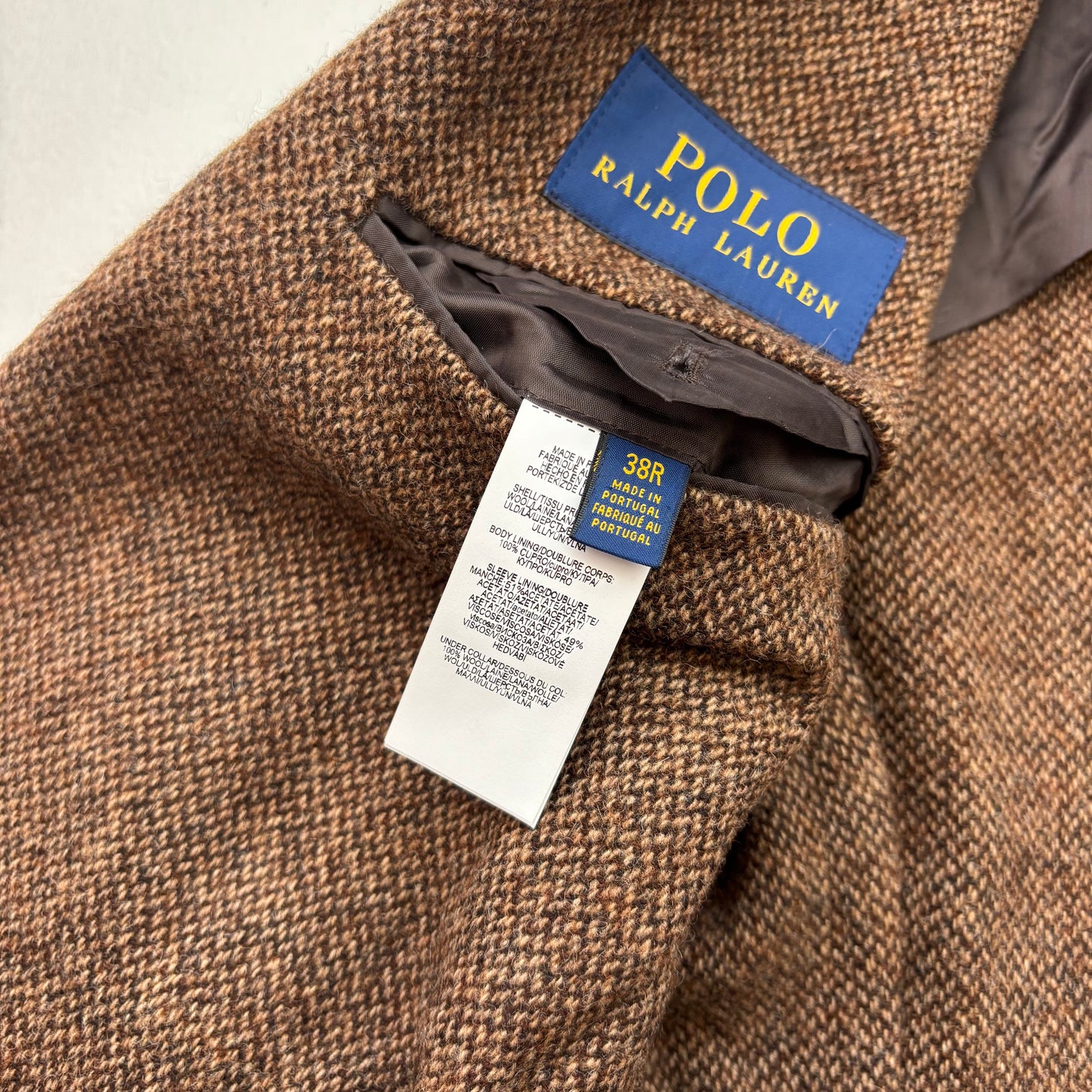 Polo Ralph Lauren Brown Donegal Tweed Blazer (Wool) - 38R