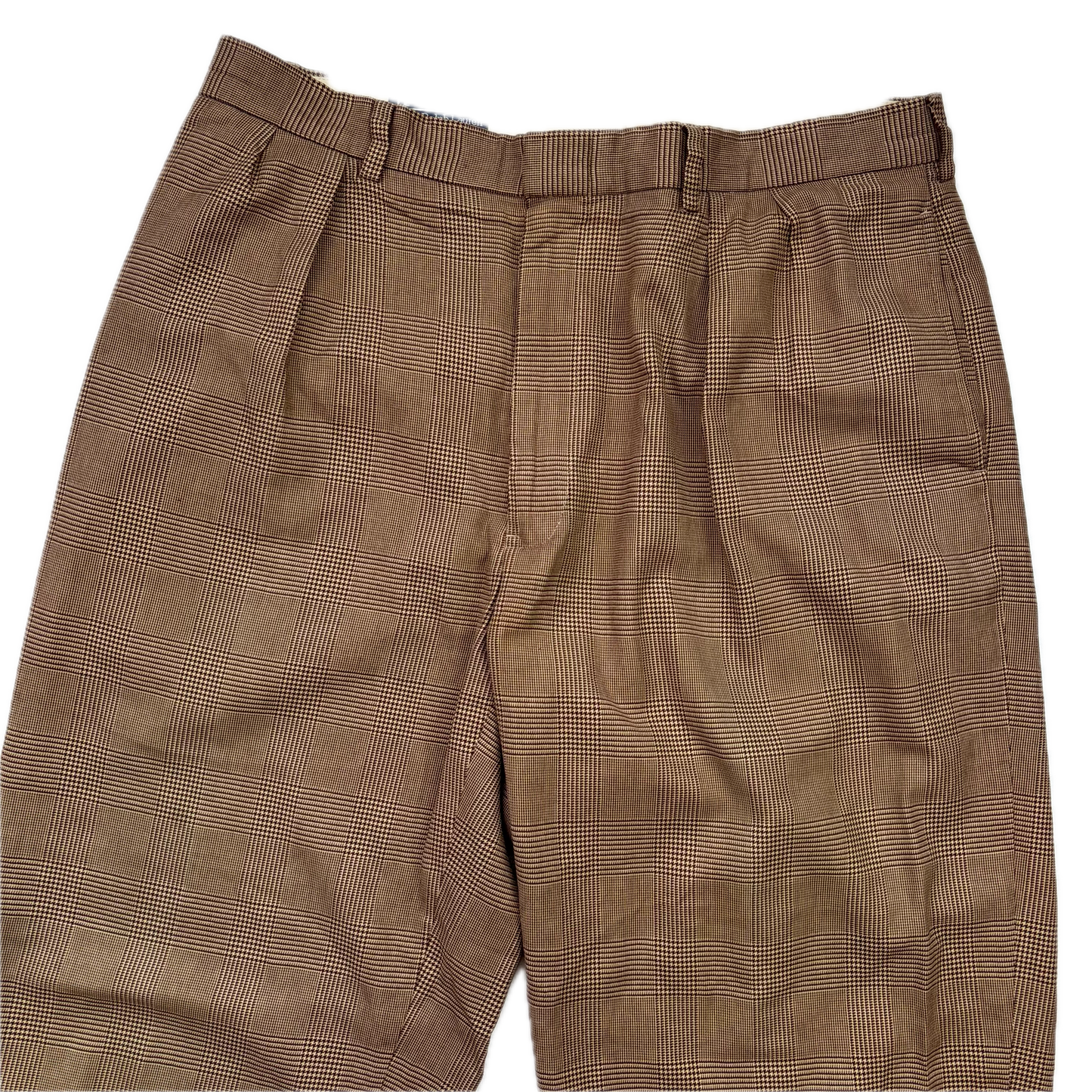 Polo Ralph Lauren Brown Glen Plaid Dress Pants Preppy (Cotton) - 36/30