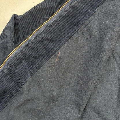 Navy Corduroy Varsity Bronx Lions Letterman Jacket - L