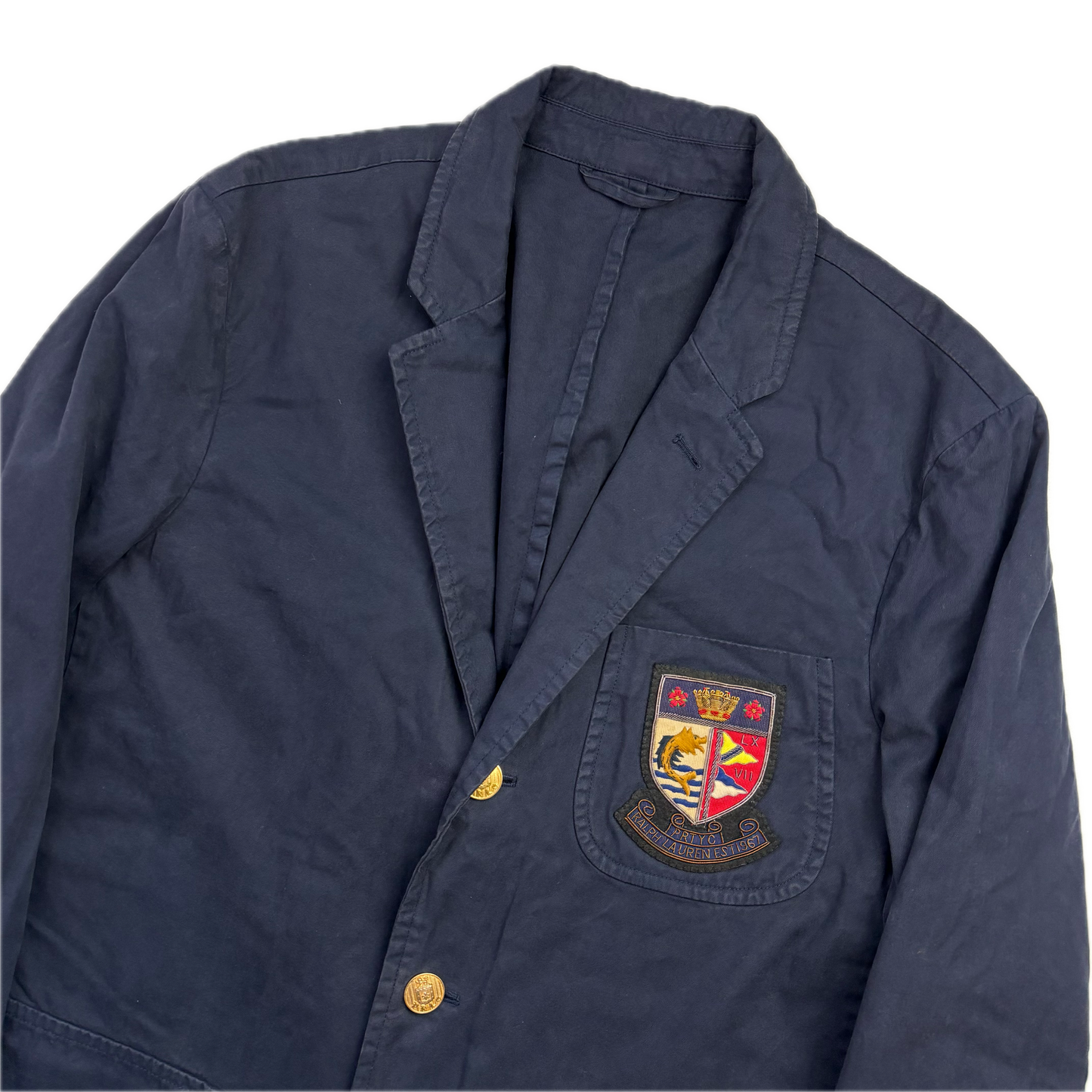 Polo Ralph Lauren Navy Crest Blazer Sports Jacket - 46R (44R)