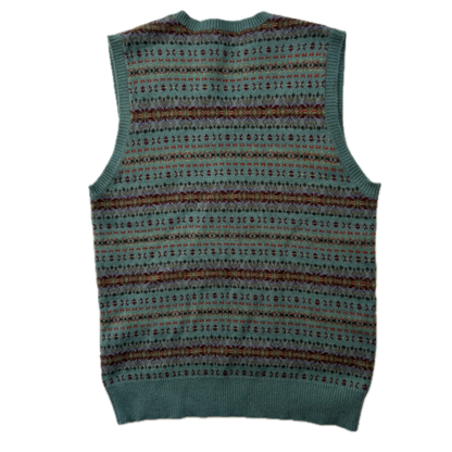 Polo Ralph Lauren Green Fairisle Vest (Cashmere) - M