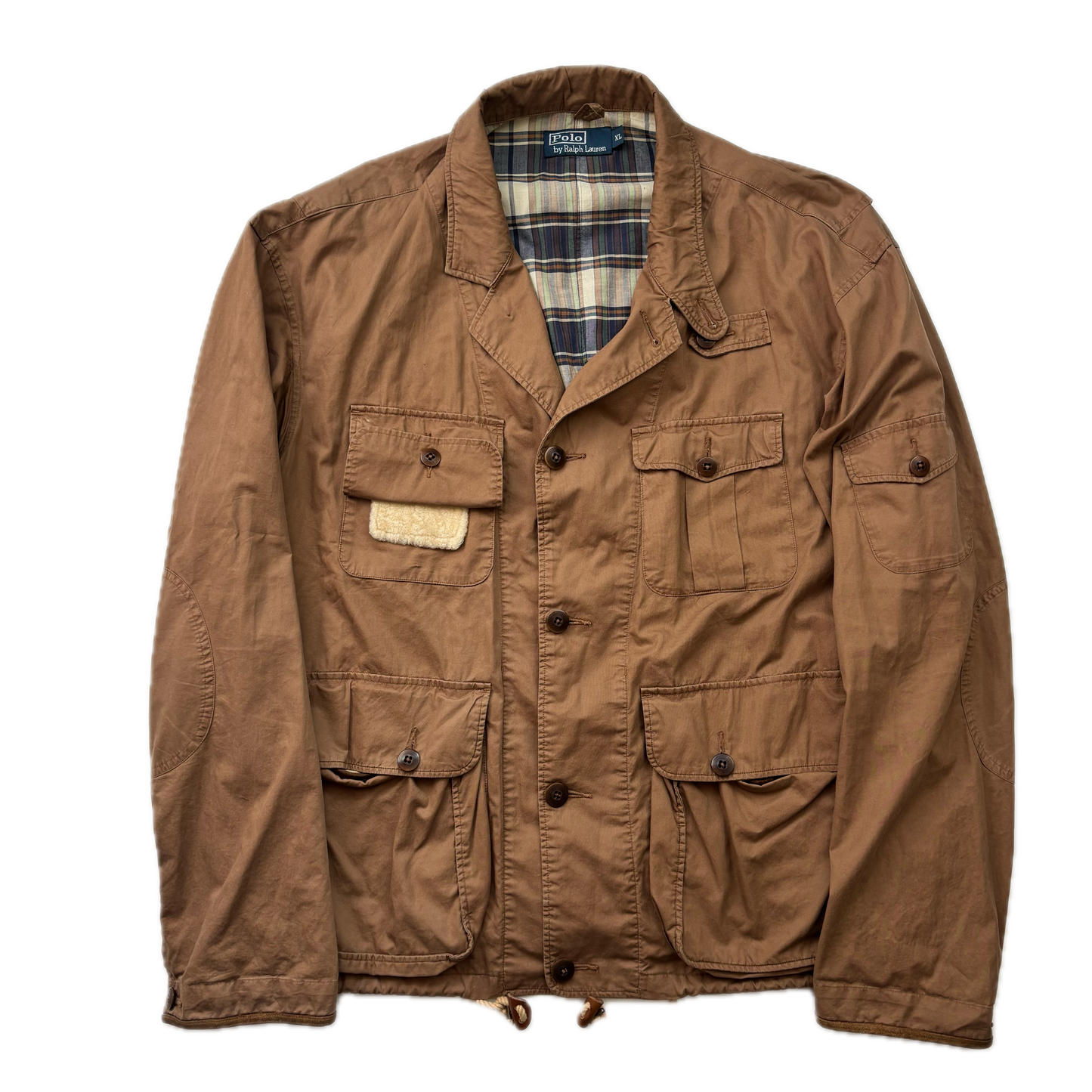 Polo Ralph Lauren Brown Wading Utility Fishing Cargo Jacket - XL