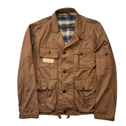 Polo Ralph Lauren Brown Wading Utility Fishing Cargo Jacket - XL
