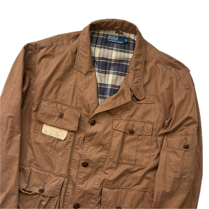 Polo Ralph Lauren Brown Wading Utility Fishing Cargo Jacket - XL