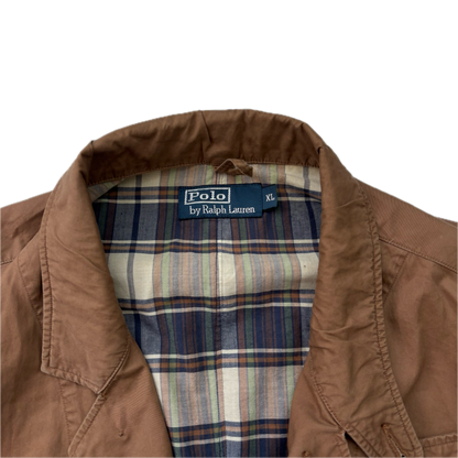 Polo Ralph Lauren Brown Wading Utility Fishing Cargo Jacket - XL