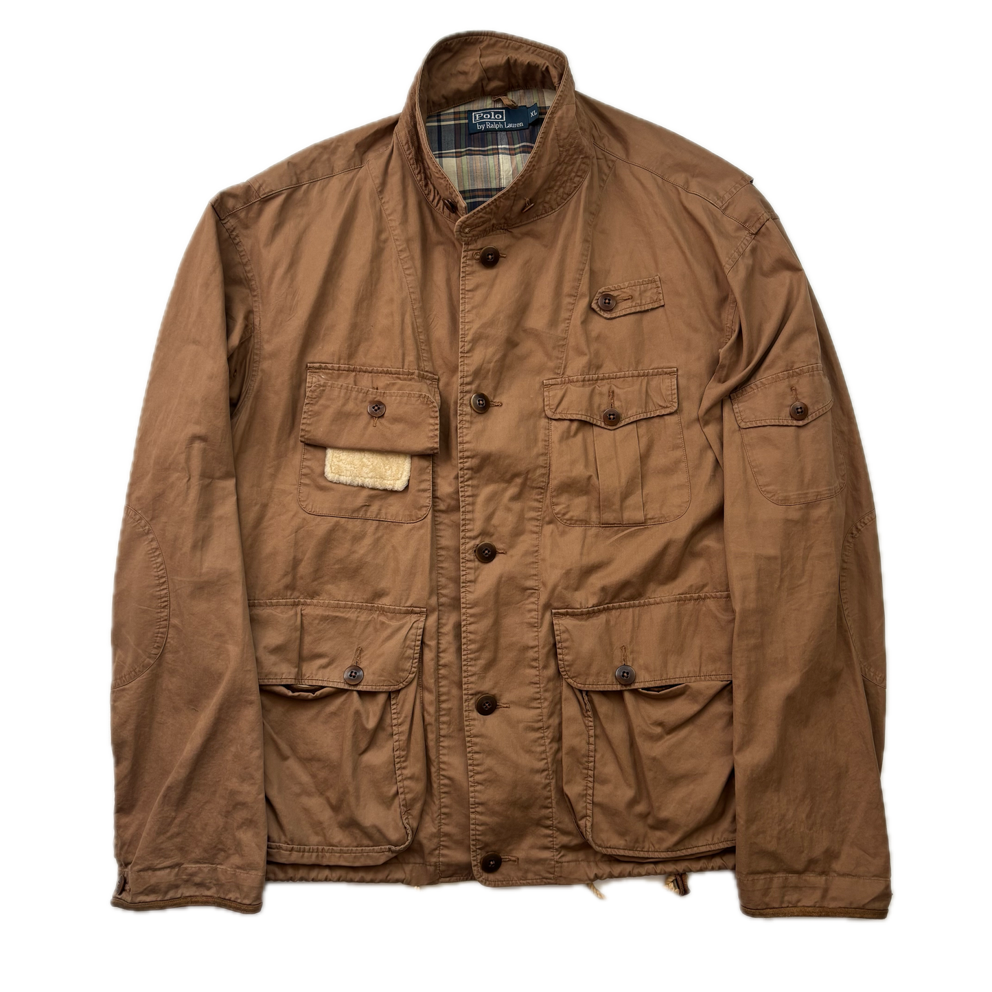 Polo Ralph Lauren Brown Wading Utility Fishing Cargo Jacket - XL