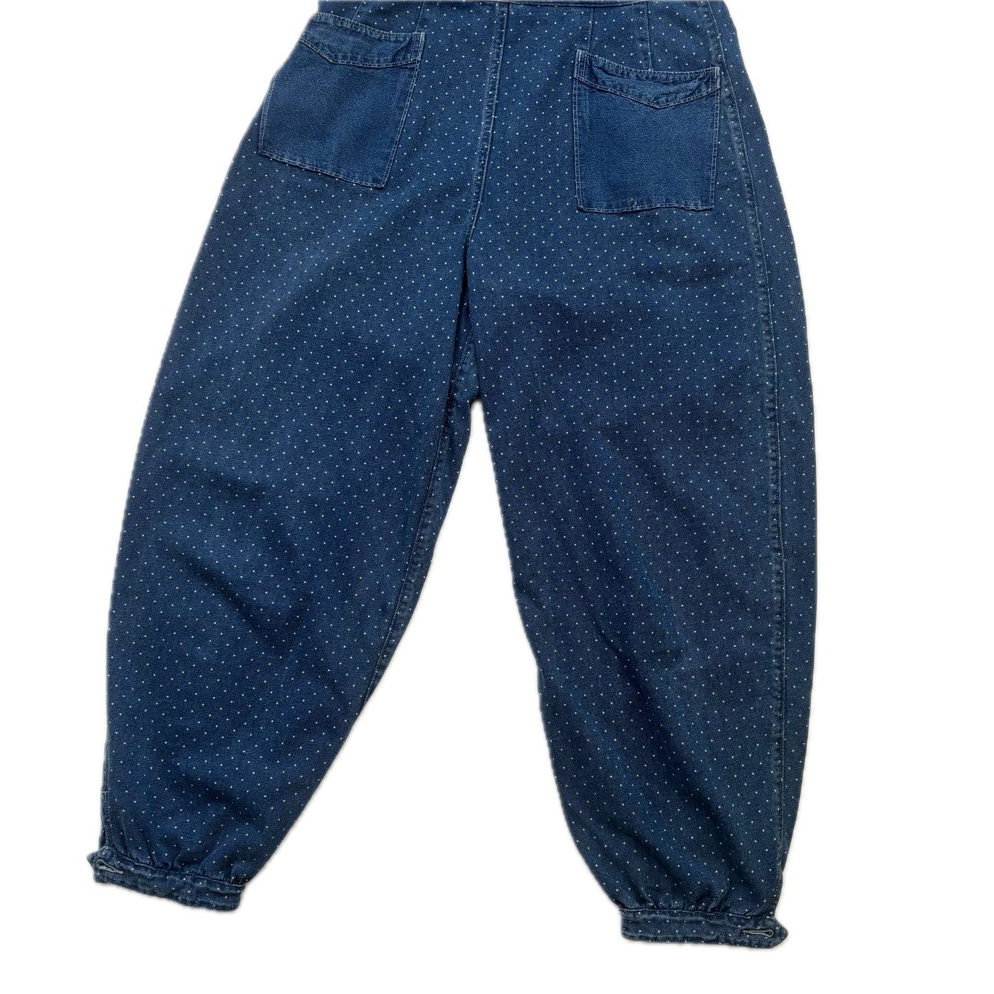 RRL Blue Polka Dot Dungarees Overalls - M