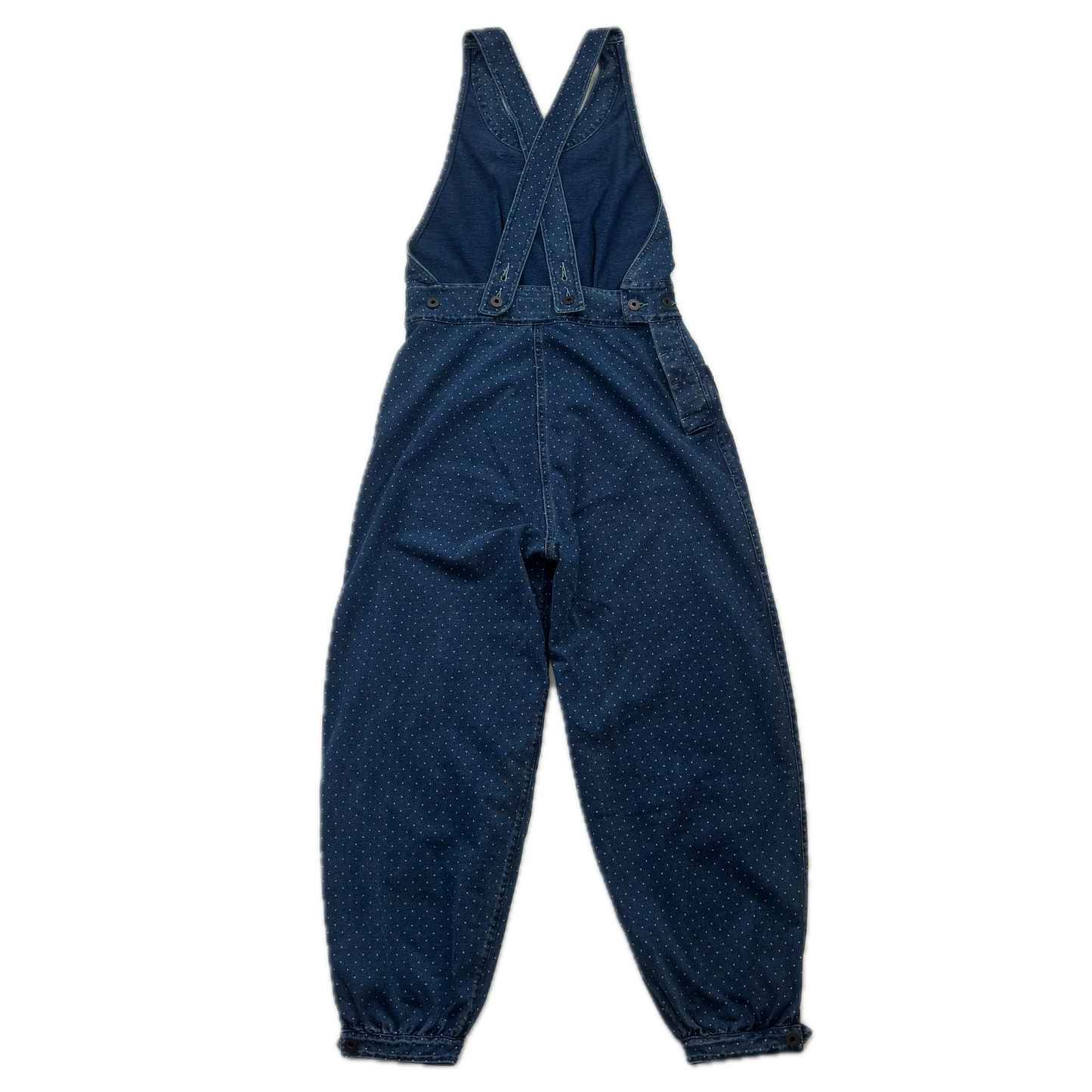 RRL Blue Polka Dot Dungarees Overalls - M