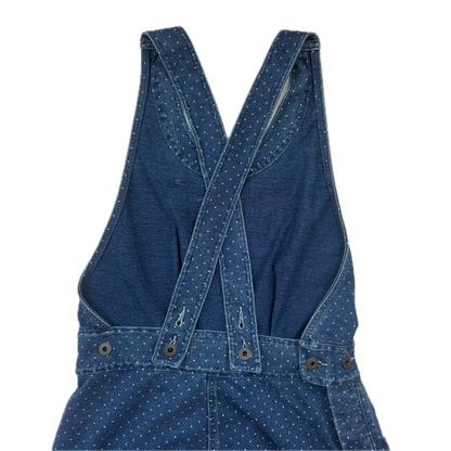 RRL Blue Polka Dot Dungarees Overalls - M