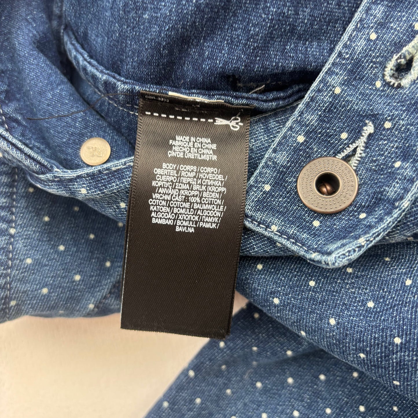 RRL Blue Polka Dot Dungarees Overalls - M