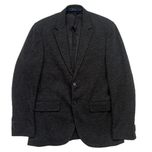 Polo Ralph Lauren Dark Grey Herringbone Blazer (Cotton Wool) - M