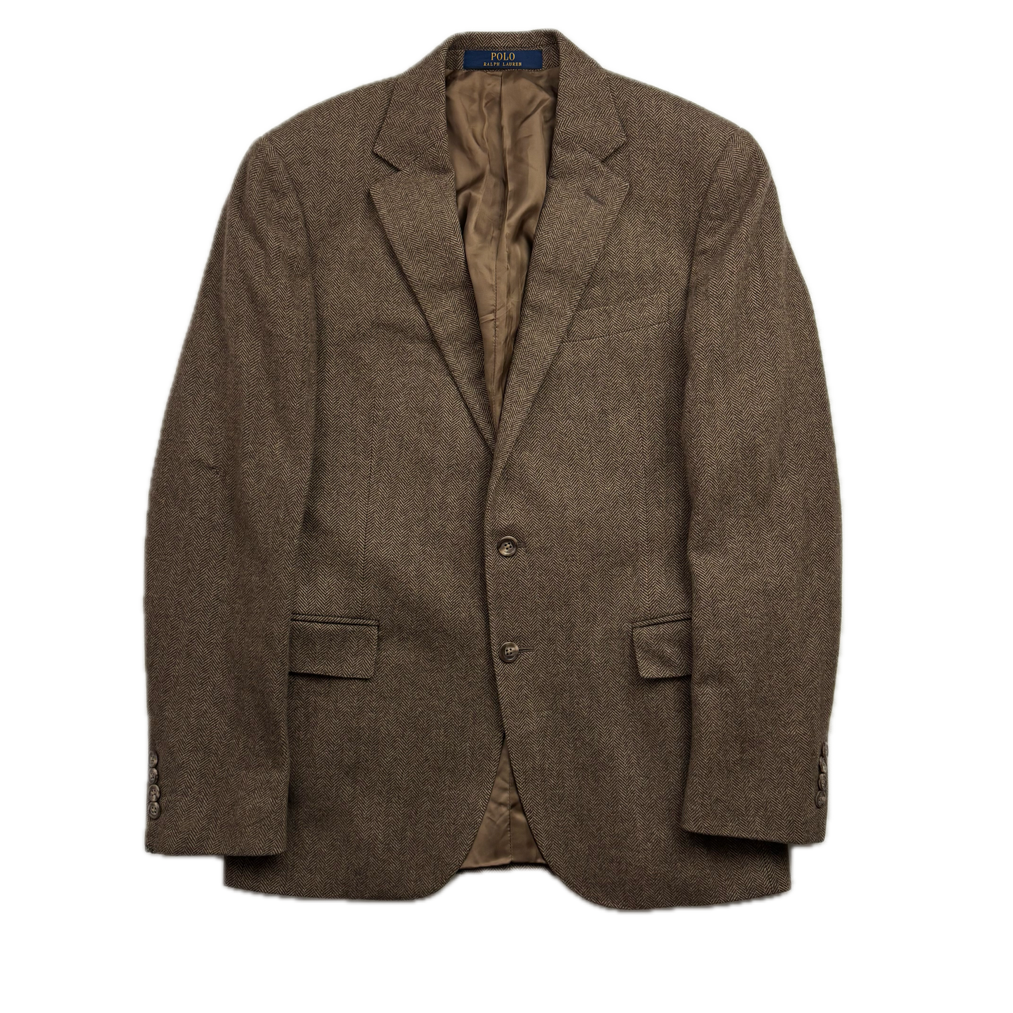 Polo Ralph Lauren Brown Herringbone Blazer (Wool Cashmere) - 38R