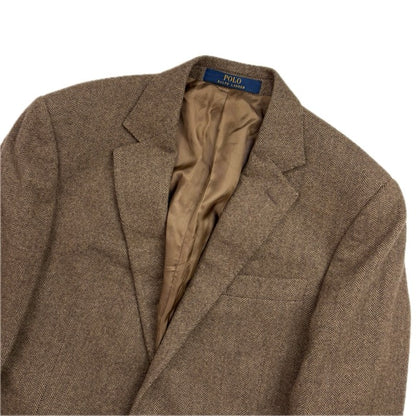Polo Ralph Lauren Brown Herringbone Blazer (Wool Cashmere) - 38R