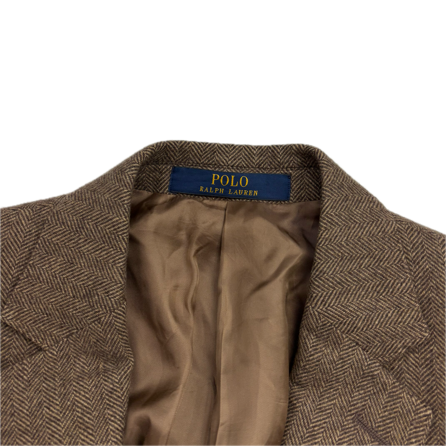 Polo Ralph Lauren Brown Herringbone Blazer (Wool Cashmere) - 38R