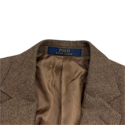 Polo Ralph Lauren Brown Herringbone Blazer (Wool Cashmere) - 38R