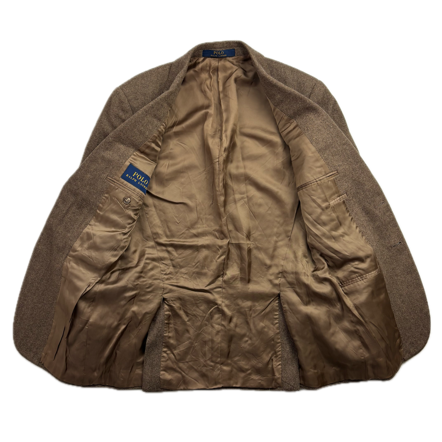 Polo Ralph Lauren Brown Herringbone Blazer (Wool Cashmere) - 38R